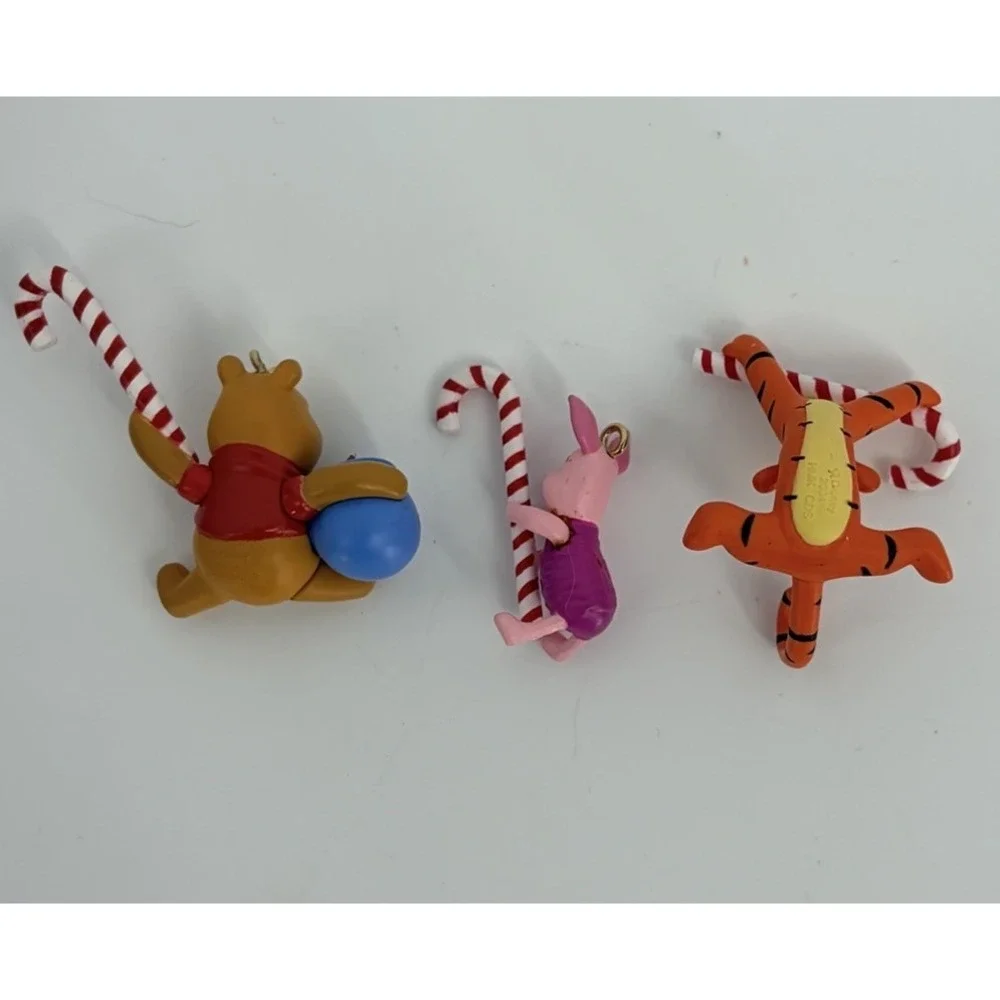 Hallmark Winnie the Pooh Collection Candy Cane Trio Miniature Keepsake Ornament